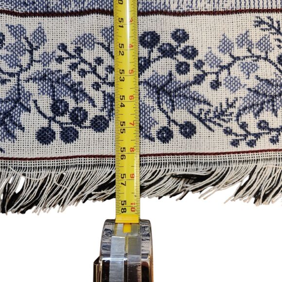 Tapestry Throw Blanket – Mohawk Home, Blue & White, 58x47 Winter Christmas Night - Picture 5 of 6